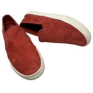 Tory Burch 46043 Max Red Suede Slip on Minimalist‎ Sneakers